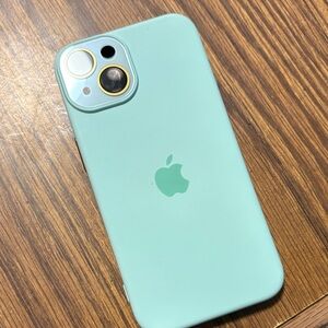 iPhone 14 Apple Mint Green silicone phone Case